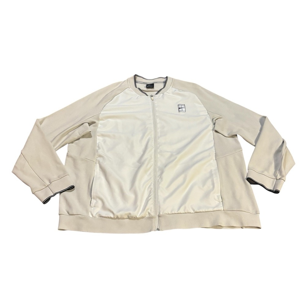 Nike Court Baseline‎  Tennis Jacket White Men's XXL Tennis Activewear